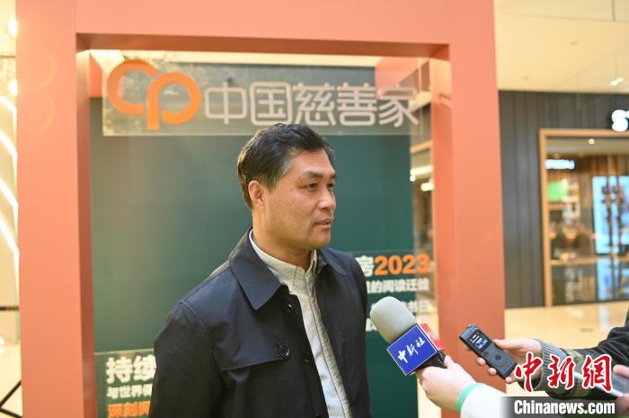 薛濤接受采訪。　于海洋 攝