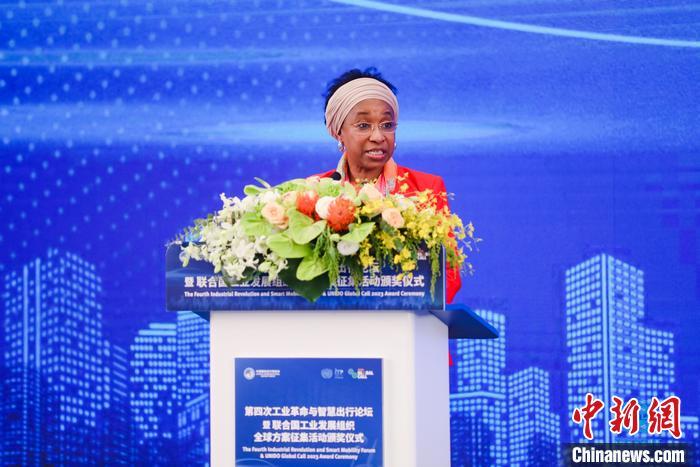 聯合國工業發展組織總干事代表兼執行干事法圖 海達拉致辭。