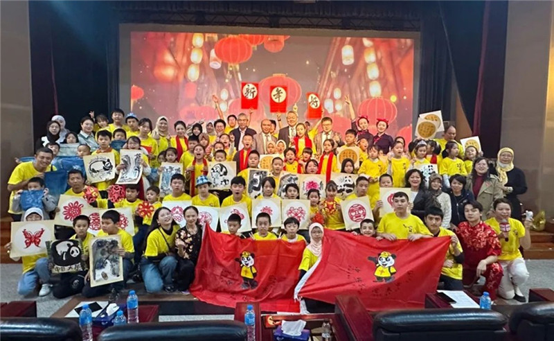 圖為2023“中華文化大樂園—埃及開羅營”閉幕式活動現場。主辦方供圖