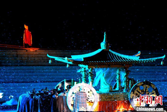 3月17日，西藏拉薩，《文成公主》大型史詩劇演出現場?！±盍?攝