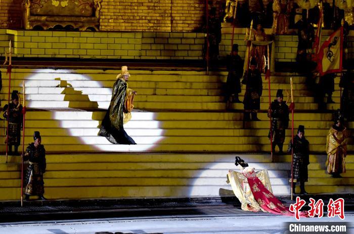 3月17日，西藏拉薩，《文成公主》大型史詩劇演出現場。　李林 攝